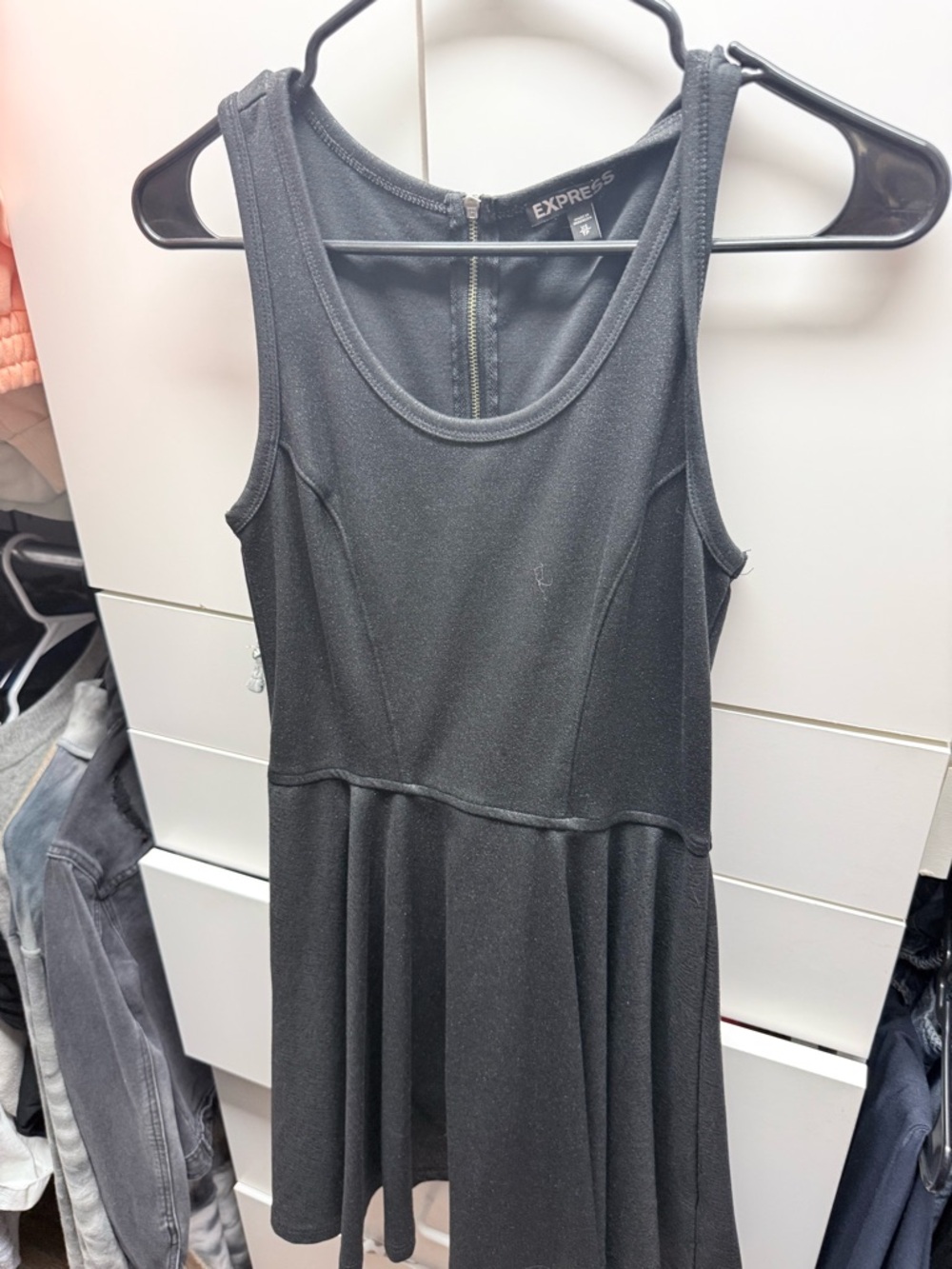 Black Express Sleeveless Fit & Flare Dress – Size XS